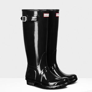 Hunter Women's Original Tall Gloss Rain Boots size 8